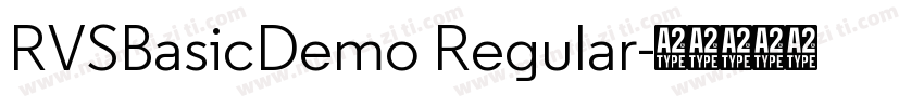 RVSBasicDemo Regular字体转换